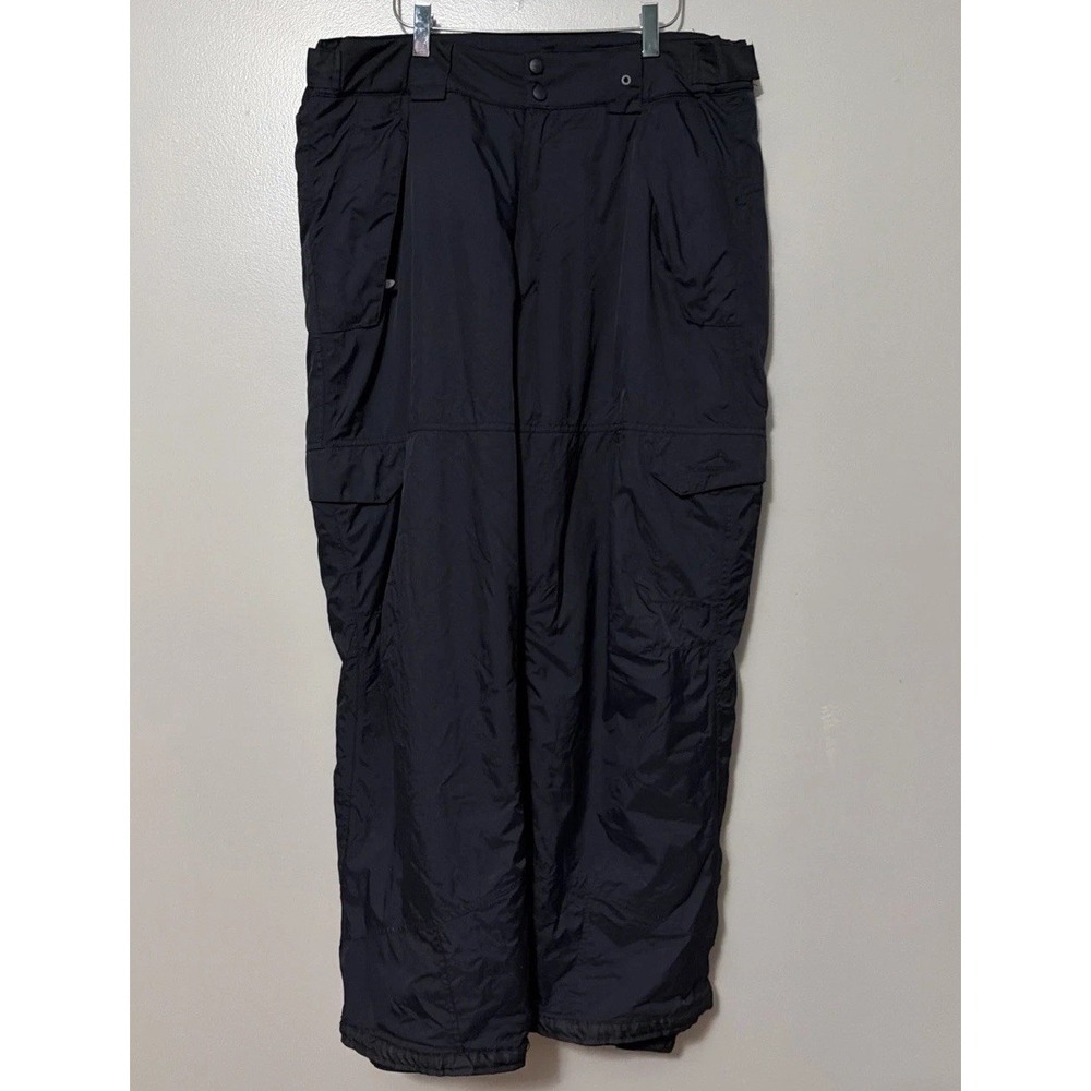 Polar Edge Snow Pants Mens  XL Silver Series Dominator Cargo Ski Black Excellent